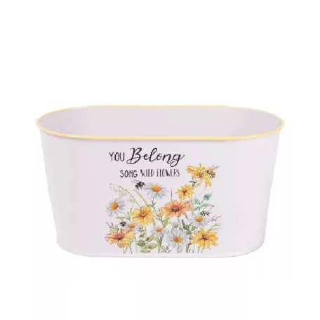 Bádog ovál kaspó 23 cm Margaréta 081113