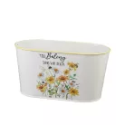 Bádog ovál kaspó 23 cm Margaréta 081113