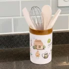 Kerámia Fakanáltartó+Fakanál Happy Farm 172847