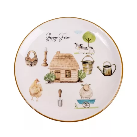 Kerámia tányér 21 cm Happy Farm 172853