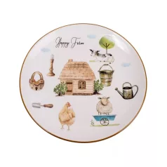 Kerámia tányér 26 cm Happy Farm 172854
