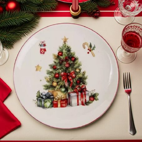 Kerámia tányér 21 cm Karácsonyi 172931