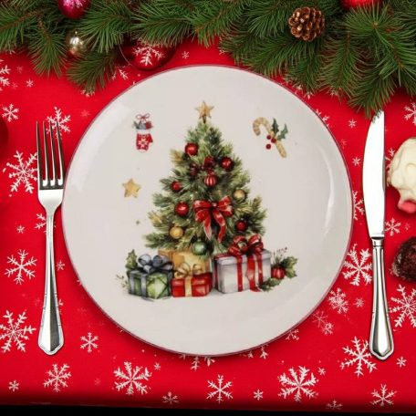 Kerámia tányér 25 cm Karácsonyi 172934