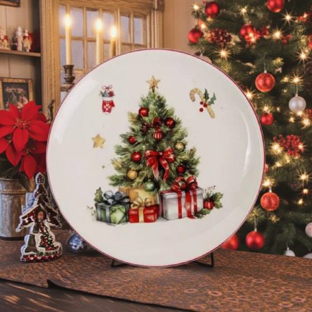 Kerámia tányér 25 cm Karácsonyi 172934