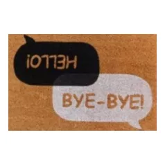 Kókuszrost lábtörlő HELLO BYE-BYE felirattal 60×40 cm