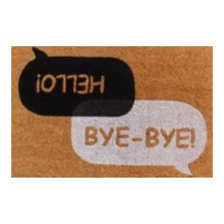 Kókuszrost lábtörlő HELLO BYE-BYE felirattal 60×40 cm