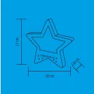 Fa Ablak-Ajtódísz Csillag-Hóember KLW17S 
