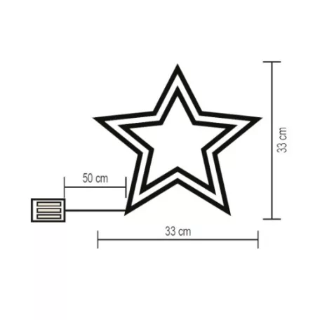 Led Ablakdísz Csillag Elem KID503B/M 