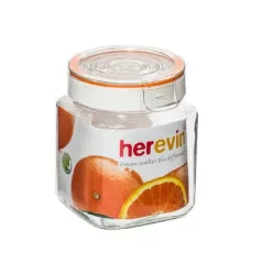 Tároló Üveg Szögletes Patentzáras 1,5 L Herevin