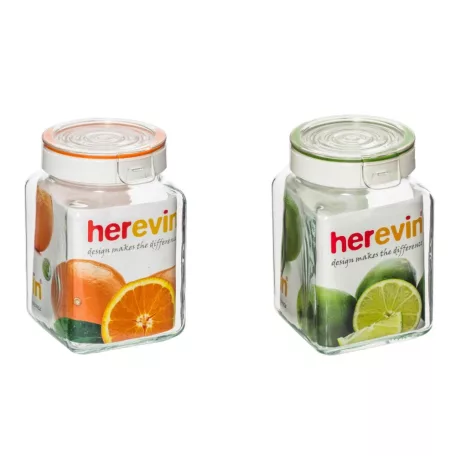 Tároló Üveg Szögletes Patentzáras 1,5 L Herevin