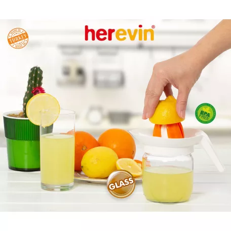 Citromfacsaró Üveg Tartállyal 425 ML Fehér