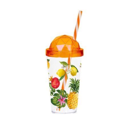 Pohár+Szívószál 660 ML  Tropic Fruit