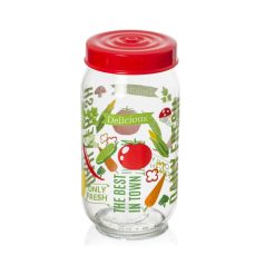 Tároló Üveg Kerek 1000 ML Vegee