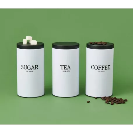 Fém Doboz 3 db-os Szett Nagy Fehér