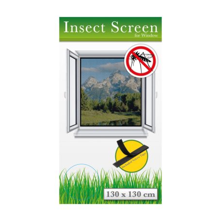 Szúnyogháló ablakra 130x130 cm fekete