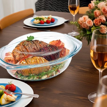 Hőálló Jénai Tál Fedővel 2,9 L Termisil