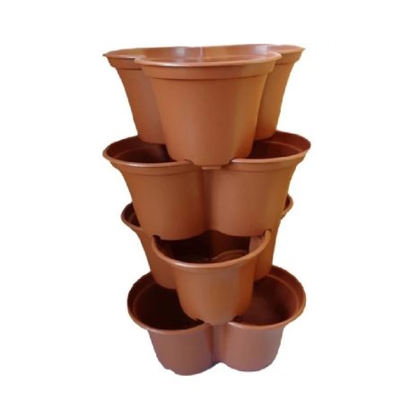 Torony Virágcserép Egymásra Rakható 18 Cm