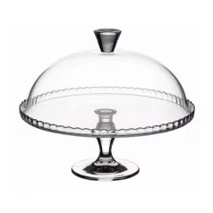 Talpas Üveg Tortatál+Búra 32 Cm  Patisserie