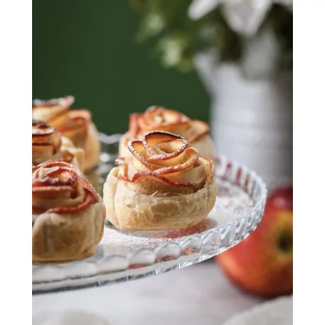 Talpas Üveg Tortatál+Búra 32 Cm  Patisserie