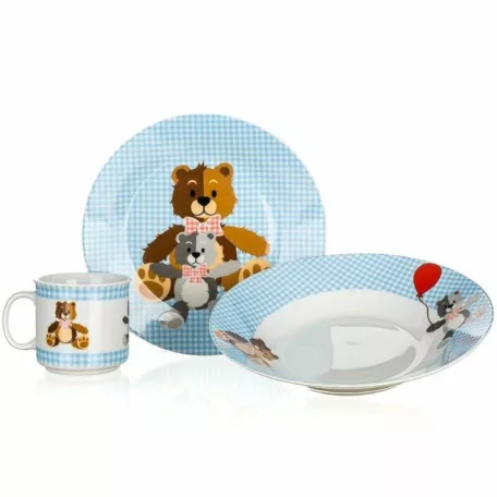 Porcelán Étkészlet 3 részes Teddy Bear