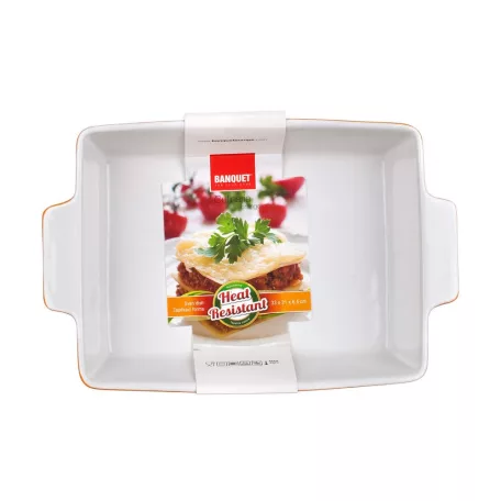 Kerámia Sütőtál Narancs Színű 33 x 21 cm 60ZF18