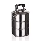 Rozsdamentes Fém Ételhordó 3X0,7 L