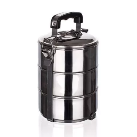 Rozsdamentes Fém Ételhordó 3X0,7 L