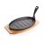 Öntöttvas Serpenyő Fa Deszkával
