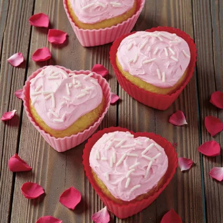 Muffinforma Szett Szilikon Szív Alakú