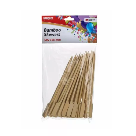 Saslikpálca Bambusz 50 darabos 15 cm 