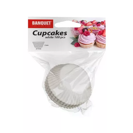 Muffinpapír Fehér 100 Db-os Banquet