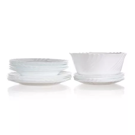 BORMIOLI EBRO Fehér étkészlet 19 Részes 05402404