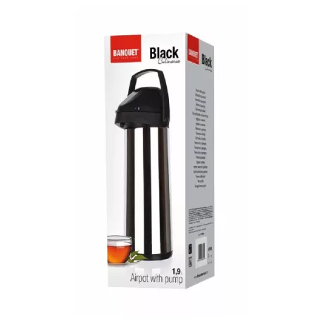 Pumpás Inox Termosz 1,9 L Banquet