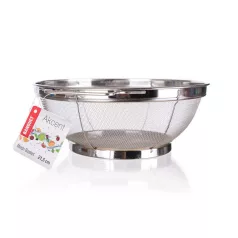 Banquet Rozsdamentes Szűrőtál Talppal 21,5 Cm Akcent