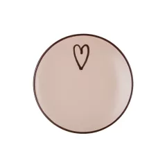 Heart Desszert Tányér 19 cm Beige BANQUET