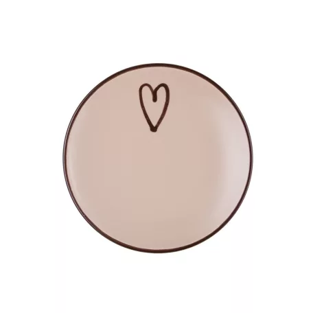 Heart Desszert Tányér 19 cm Beige BANQUET