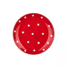 Piros Pöttyös Desszertes Tányér 18,6 Cm Banquet