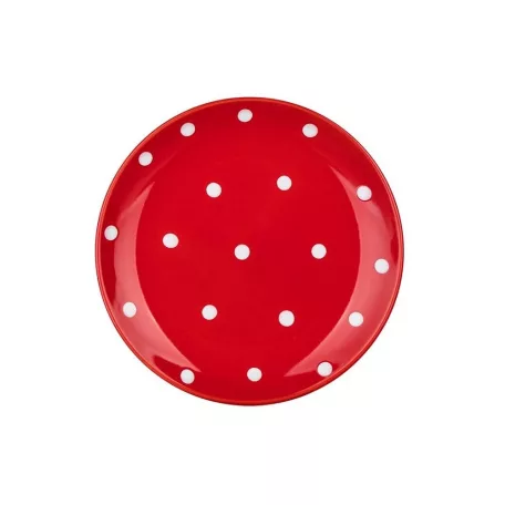 Piros Pöttyös Desszertes Tányér 18,6 Cm Banquet