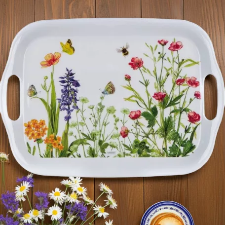 Füles Tálca Melamin Meadow Virágos 36 x 25,5 cm