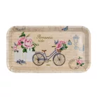 Tálca Melamin Romantic Ride Flowers 29,5 x 16,5 Cm